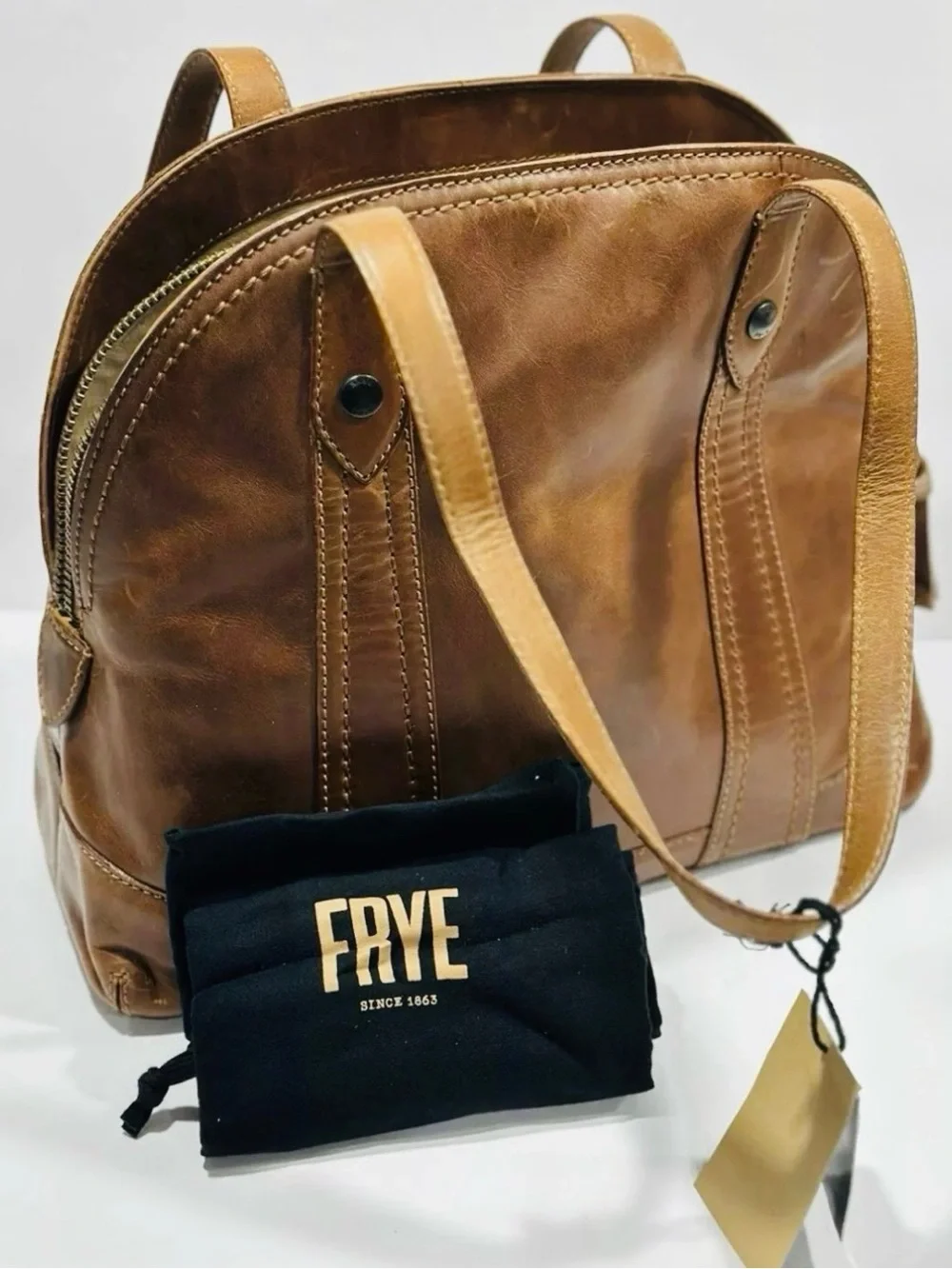 Frye structured leather